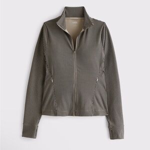 abercrombie & fitch houndstooth zip up